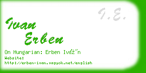 ivan erben business card